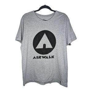 Airwalk Skateboarding T Shirt Size Large Gray Graphic Adult Alternative‎ Y2K